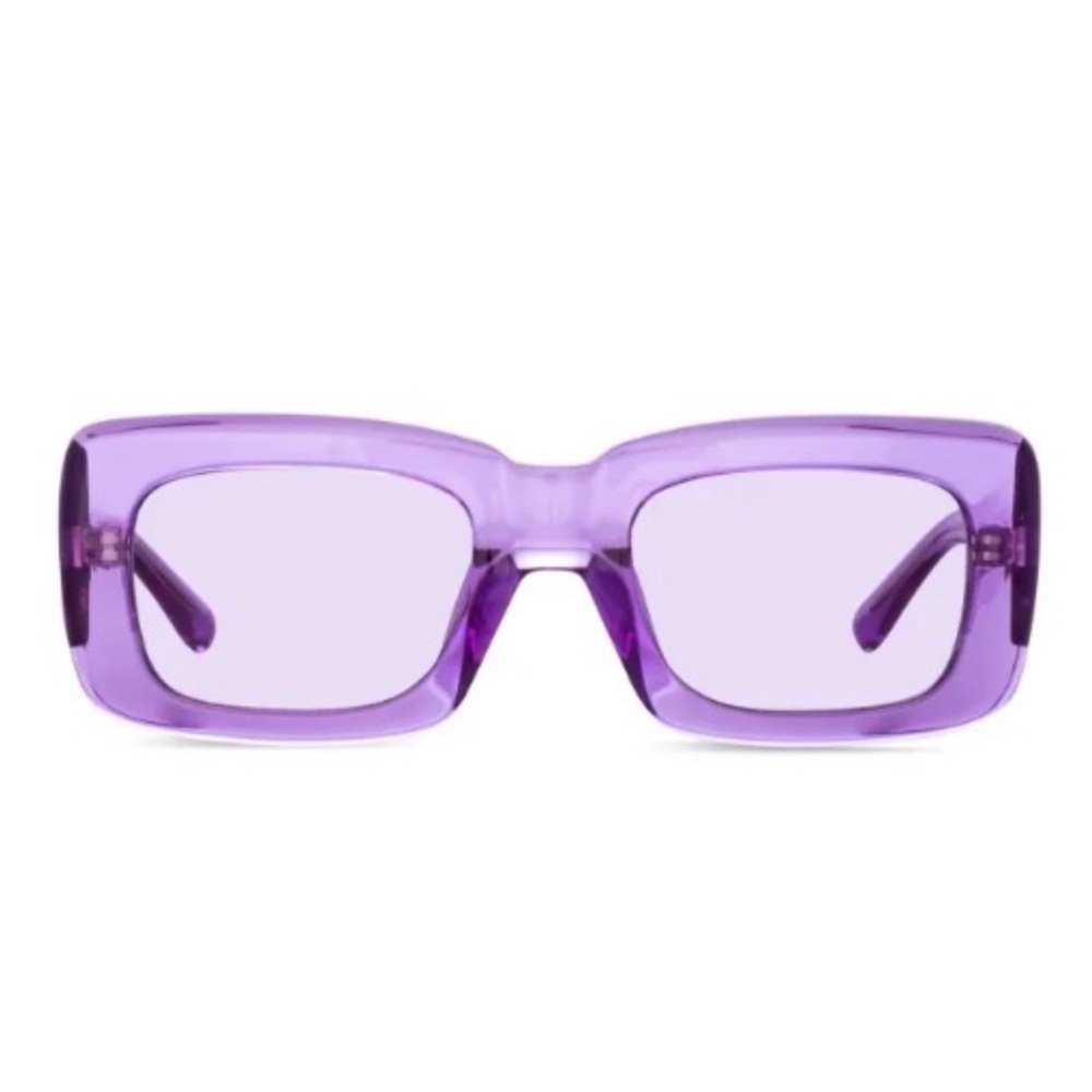 Attico Rectangular Purple Sunglasses - image 1